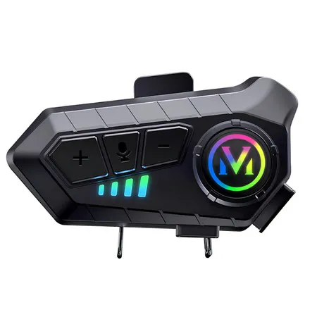 Motocicleta sem Fio Bluetooth 5.3 Fone de Ouvido Capacete Kit de Chamadas Mãos Livres à Prova D'Água