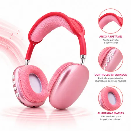 Fone de Ouvido Premium X-cell sem Fio Bluetooth Headset Wireless Anti-ruído