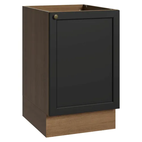 Balcão de Cozinha 50 x 60cm 1 Porta (Sem Tampo) Rustic/Preto Vik Madesa