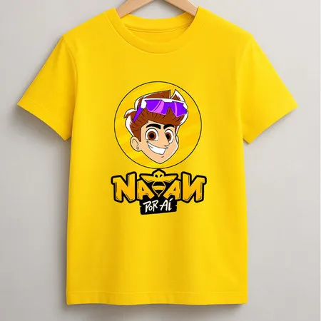 Camiseta Infantil Natan por Aí Skate Unissex YouTuber 100% Algodão