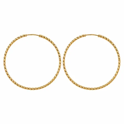 Brinco Argola Fio Torcido 4,3 cm em Ouro 18K