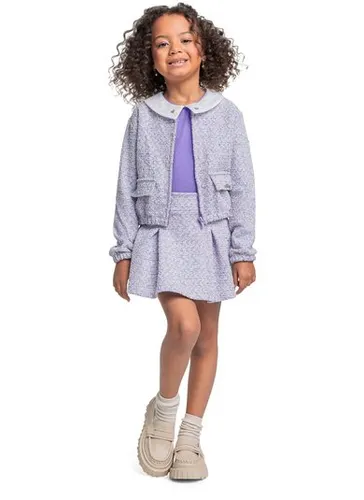 Jaqueta Cropped Infantil Roxa