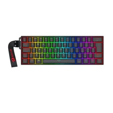 Teclado Magnético Gamer Redragon Fizz Magnetic+, RGB, 60%, Switch AmberMag Linear, Rapid Trigger, 8000Hz, ABNT2, Preto - K617RGB-MP-PT