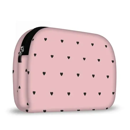 Necessaire em Neoprene - Corações Poás