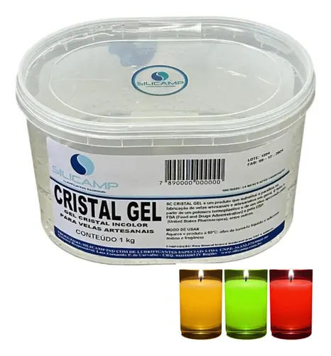 Parafina Gel Cristal Fabricar Velas Decorativa Artesanal Silicamp 1kg