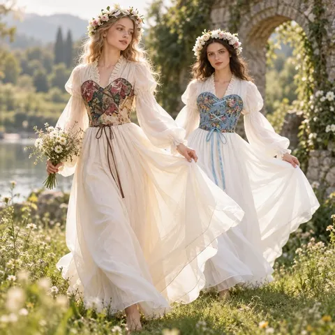 Vestido de cintura com corpete em estilo renascentista, ideal para apresentações teatrais medievais, vestido de fada para festas temáticas e fantasias de palco para homens e mulheres.