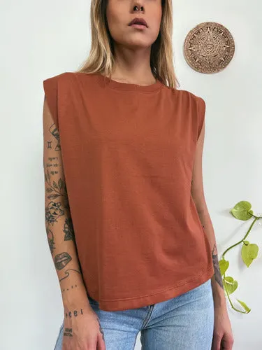 Camiseta Aveloz Feminina Muscle Tee Terracota