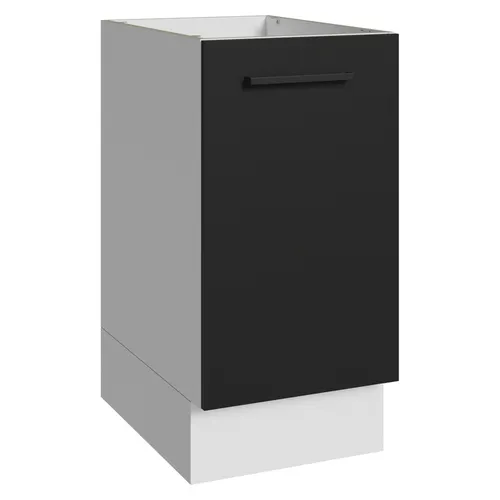 Balcão de Cozinha 40 cm 1 Porta (Sem Tampo) Branco/Preto Agata Madesa