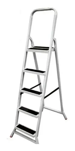 Escada 5 Degraus Utilaço Doméstica de Abrir Cor Branco