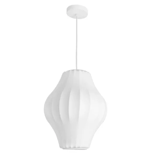Pendente Tecido e Metal Branco Ø40x32cm Balloon