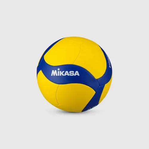 Bola de Volei de Quadra V360W Couro Sintetico Costurado Amarelo e Azul MIKASA