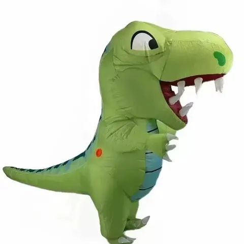 Fantasia Inflável de Dinossauro Cabeçudo Adulto, Traje Inflável de Corpo Inteiro de Animal, Fantasia de Cosplay para Halloween