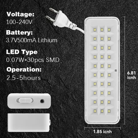 Luz de combate a incêndio 30led luz de emergência luminária de iluminação de emergência de incêndio 2 modos lâmpada de emergência montada na parede lâmpadas de casa inteligente