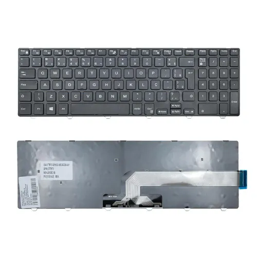 Teclado para Notebook Dell Inspiron 15-5000-INS15MD-3728L ABNT2 Preto