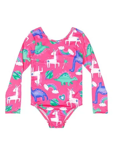 Maiô Infantil Manga Longa FPS 50+ Rosa Pink
