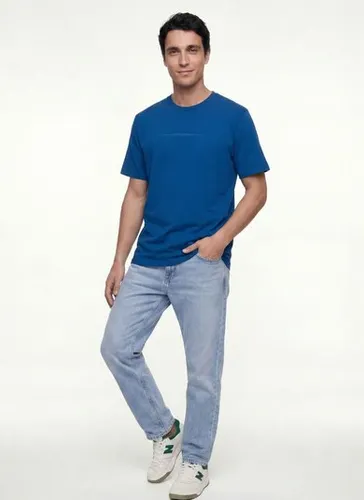 Camiseta Masculina em Meia Malha (Azul) The Philippines