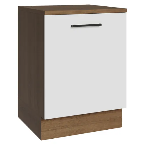 Balcão Madesa Agata 60 cm 1 Porta Rustic/Branco