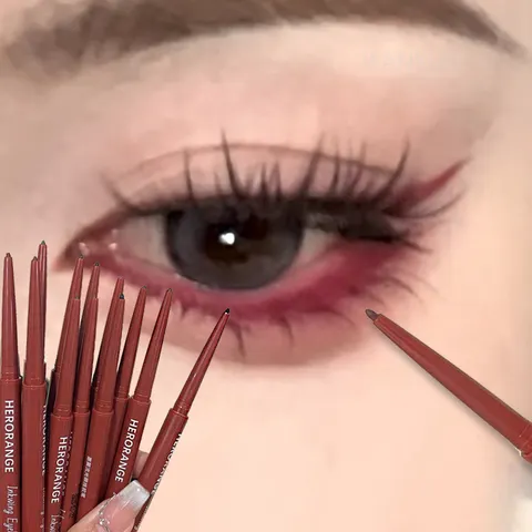12 cores lápis delineador suave vinho tinto macio alto pigmento caneta delineador à prova dwaterproof água fosco aegyosal deitado bicho da seda olhos maquiagem