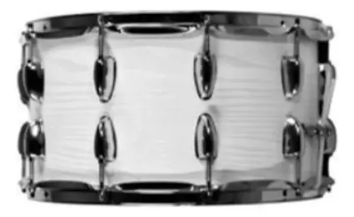 Caixa Bateria 14x8 Madeira Cromado Phx Music Pele Cristal Cor do casco Branco