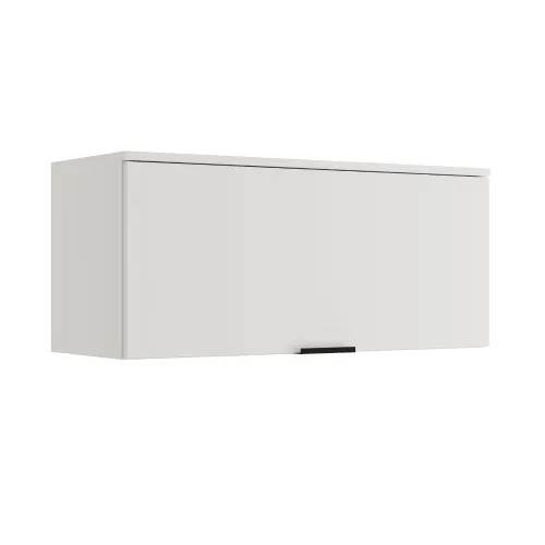 Armário Aéreo de Cozinha Miami 800mm 1 Porta Carraro Cinza Titânio