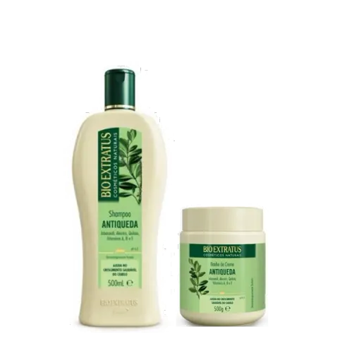 Kit Shampoo e Máscara Jaborandi Antiqueda Bio Extratus 500ml E 500g