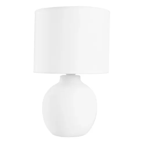 Abajur Cerâmica Branco Ø18cm Oleiro