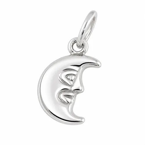 Pingente Meia-Lua Bojuda 1,5 cm em Ouro Branco 18K
