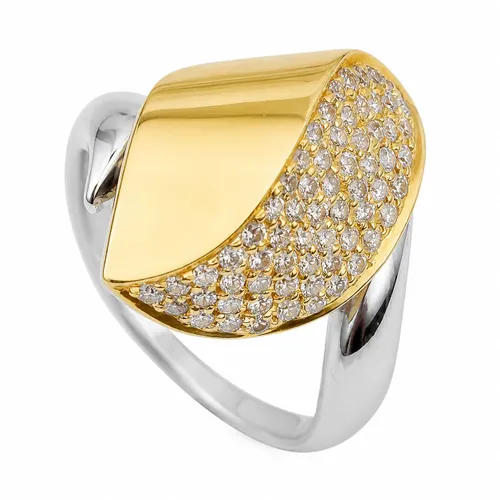 Anel com Brilhante GH/VS-SI em Ouro 18K