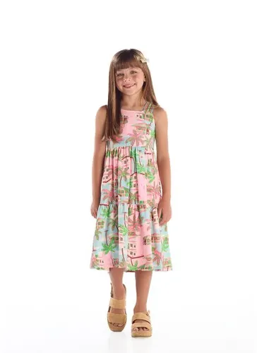 Vestido Infantil em Cotton Floral Multicolor