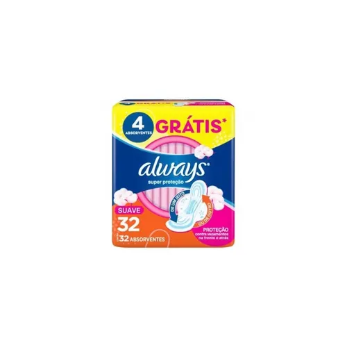 Absorvente Externo Super Proteção Suave com Abas Fluxo Moderado Always