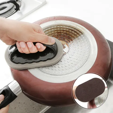 Escova mágica de esponja de cozinha, esponja de melamina, escova de limpeza, faca de descalcificação, limpador de panela, escovas fortes de descontaminação