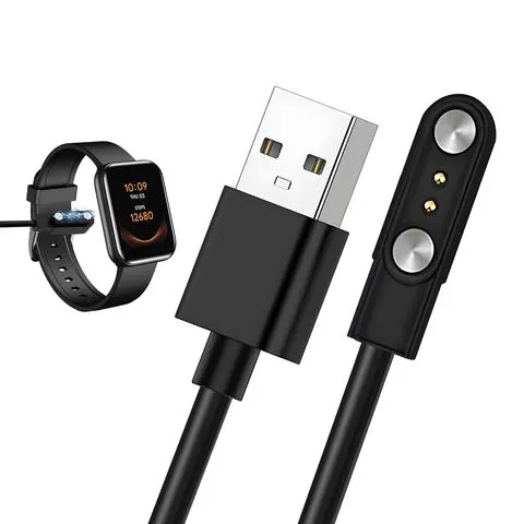 Cabo de carregamento magnético, carregador de energia USB universal para relógio inteligente para distâncias de 2/4 pinos de 2,84/4/7,62 mm