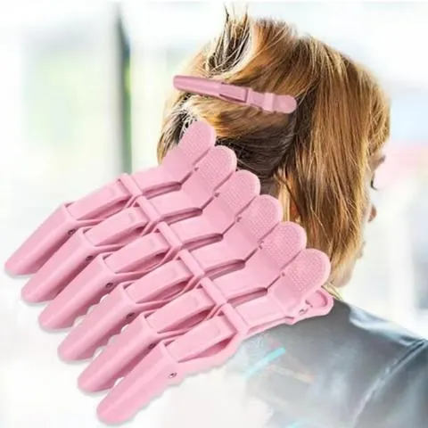 6PCS Clipes de Cabelo Tipo Jacaré, Grampos de Cabeleireiro, Garras de Cabelo para Salão, Ferramentas de Estilo, Acessórios para Cabelo