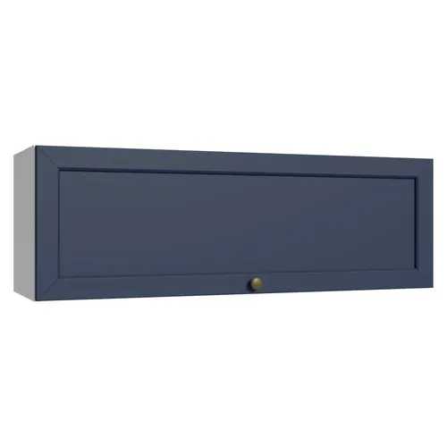 Armário Aéreo 100 cm 1 Porta Basculante Branco/Azul Vik Madesa