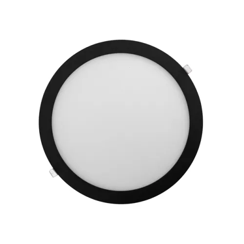 Plafon Led de Embutir Redondo Preto 24w Moldura - LED BRANCO FRIO (6000K)