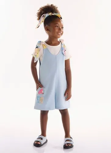 Conjunto Infantil com Cropped e Macaquinho Off White