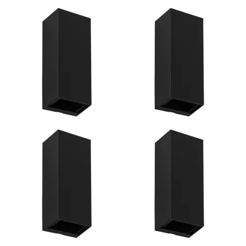 Kit 4 Arandelas Led Abs 5w 3000k Ip65 0 A 60° Block