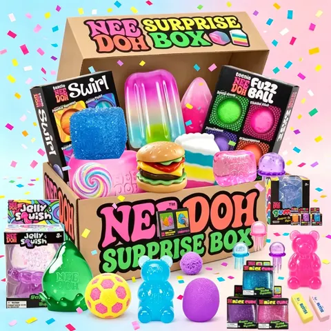 Mais de 100 peças de brinquedos squishy NEEDOH, figuras de brinquedos surpresa em caixa cega, brinquedos fidget macios de recuperação lenta, com gorila gigante, 1 unidade aleatória