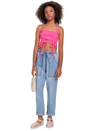 Top de Alcinha em Ribana Juvenil (Rosa) Gloss