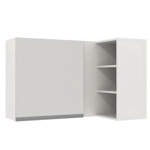 Armário Aéreo de Canto Madesa Glamy 1 Porta para linha de 60 cm de profundidade Branco