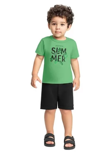 Conjunto Camiseta e Bermuda para Menino Verde