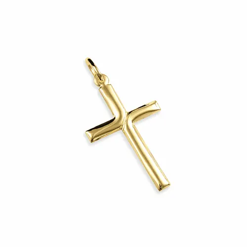 Pingente Cruz Risco 3,5 cm em Ouro 18K