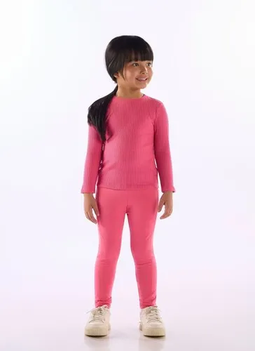 Blusa Confortável Infantil Feminina Manga Longa Rosa