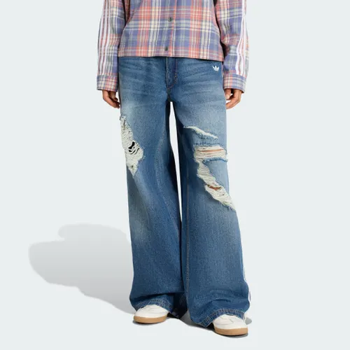 Calça  Originals Loose Jeans Distressed Mulher adidas