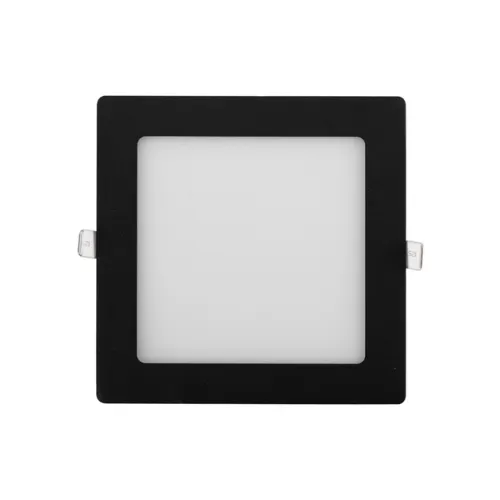 Plafon Led de Embutir Quadrado Preto 12w 6000k Moldura