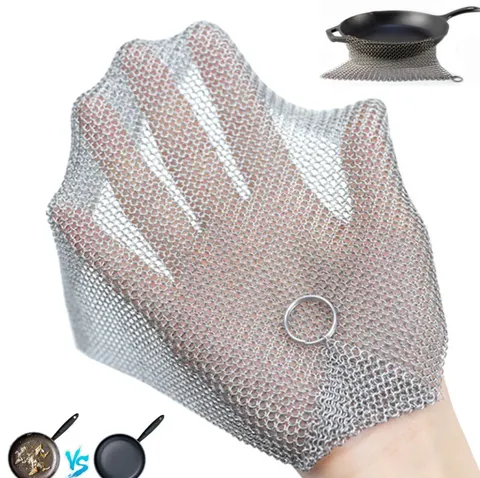 Limpador de ferro fundido 3 tamanhos 316, panela limpa de cozinha, suprimentos de lavagem de aço inoxidável, ferramentas de limpeza de micro-ondas, produtos domésticos