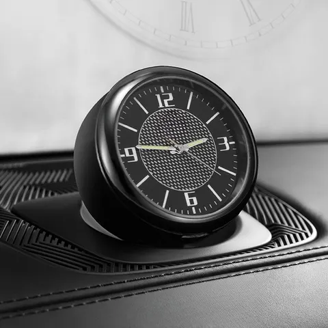 Relógio de carro luminoso mini automóveis interno stick-on relógio digital mecânica relógios de quartzo ornamento automático 40mm 43mm