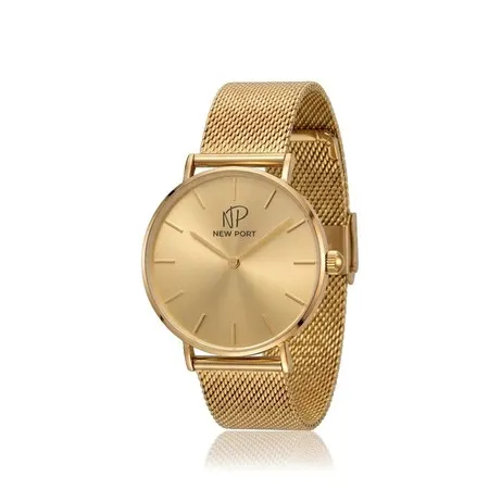 Relógio Feminino Dourado Delicado Casual Elegante New Port
