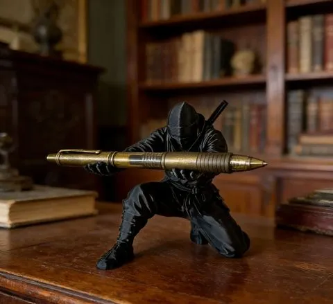 (9*7.8cm) Organizador 3D Impresso em Formato de Ninja, Suporte de Caneta Miniatura, Presente Criativo, Ornamento Moderno para Decoração de Mesa