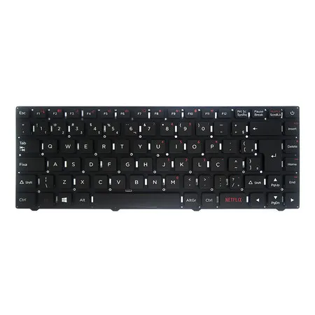 Teclado para Notebook compatível com Positivo Part Number MP-11J78PA-H77 ABNT2